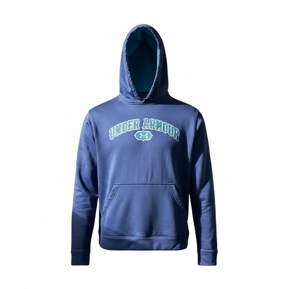 Under Armour Other - Under Armour Men's Blue Loose Navy/Turquoise Hoodie Size XL